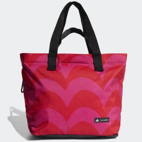 NWT ADIDAS X MARIMEKKO Vibrant Pink Tote with Black Straps - Picture 3 of 6